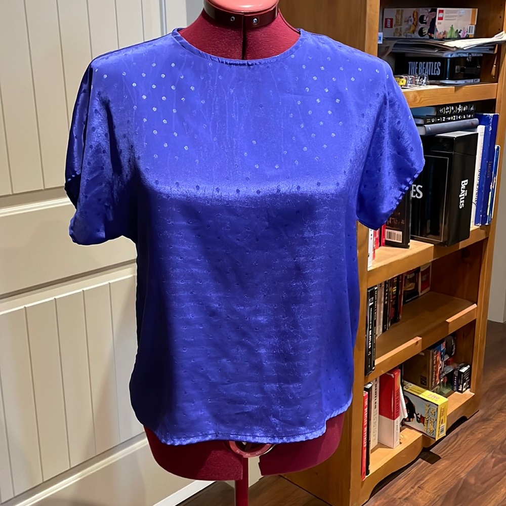 Vintage Purple Polka Dot Top